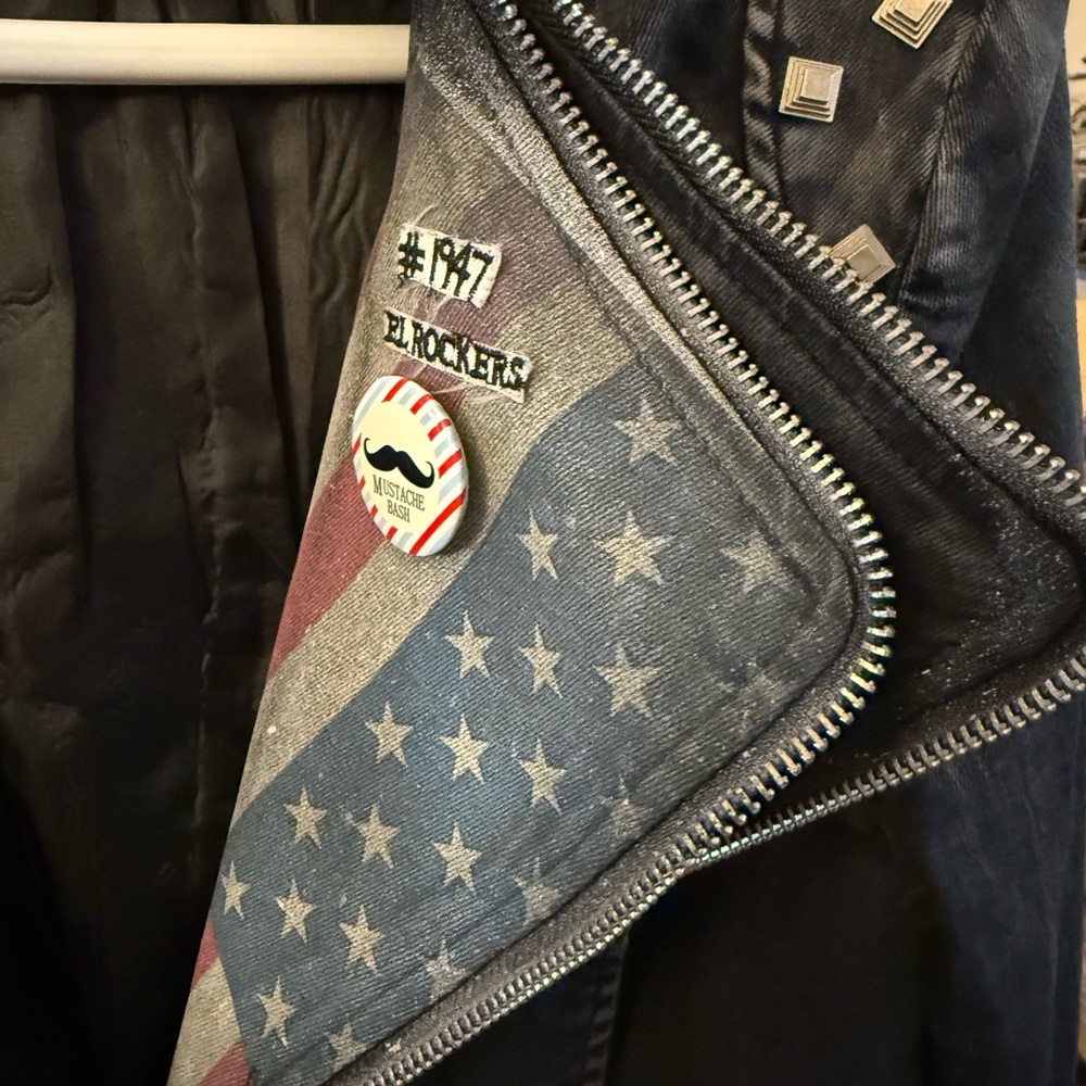 Seven7 Black Studded Denim/Jean Jacket - Picture 3 of 5
